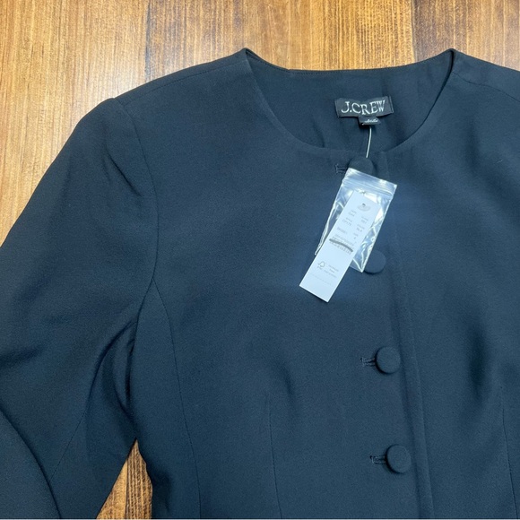 J. Crew Lady Jacket Mixi Mini Dress in Black Size 4 NWT - Picture 9 of 12